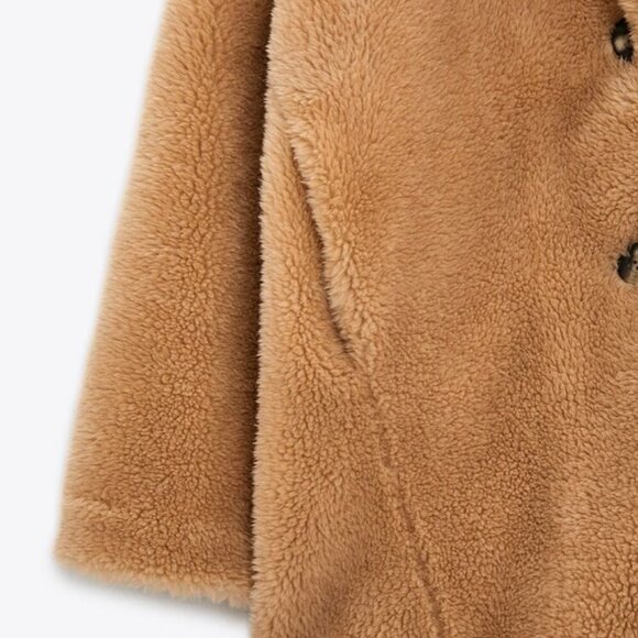 💋GORGEOUS!💋 ZARA FAUX FUR COAT IN LIGTH CAMEL - Picture 8 of 15